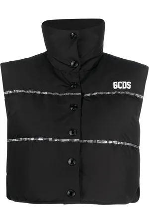 GCDS Chaleco Bling acolchado