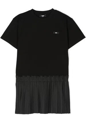 DKNY Vestido estilo camiseta con parche del logo