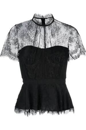 Simkhai Top estilo corsé con detalles de encaje