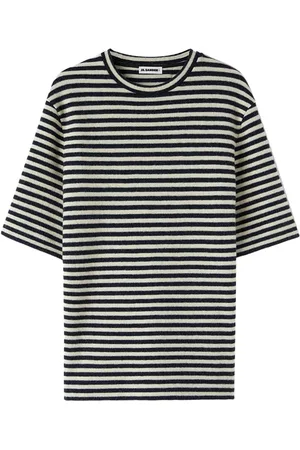 Jil Sander Camiseta a rayas con cuello redondo