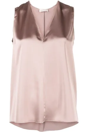 BLANCA Top sin mangas con cuello en V