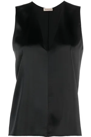 BLANCA Top sin mangas con cuello en V