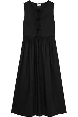 Ganni Vestido midi con detalle de lazo
