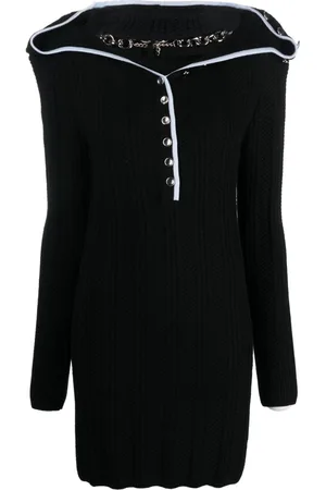 Y / PROJECT Vestido corto con cuello de volantes