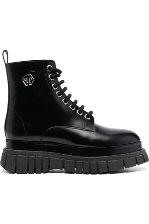 Philipp Plein Botas Mid Flax Hexagon con tacón de 55mm