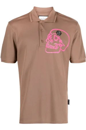 Philipp Plein Polo con aplique de calavera