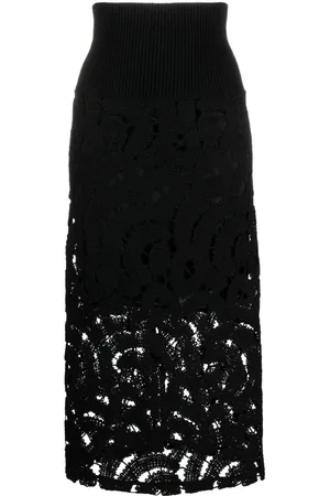 Fabiana Filippi Falda midi de macramé