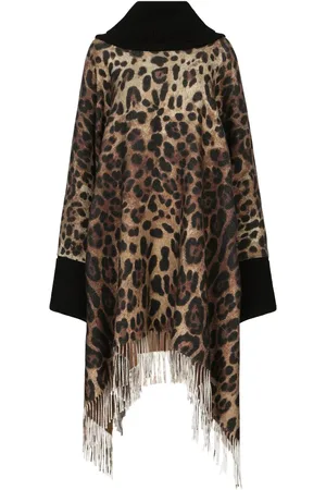 Dolce & Gabbana Poncho con estampado de leopardo