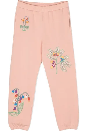 Stella McCartney Pantalones de chándal con bordado floral