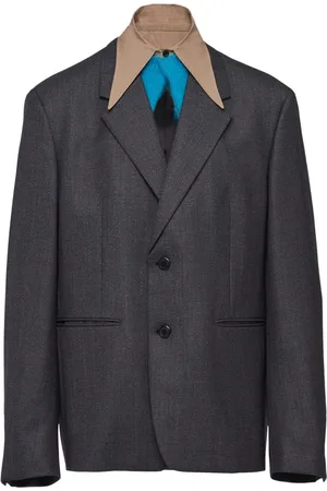 Prada Blazer con cuello de pico