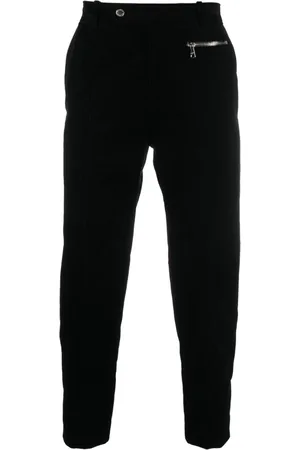 Balmain Pantalones ajustados capri de ante