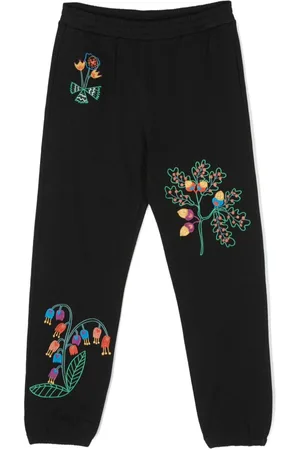 Stella McCartney Pantalones de chándal con bordado floral