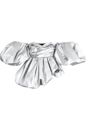 Marc Jacobs Top Bubble con acabado metalizado