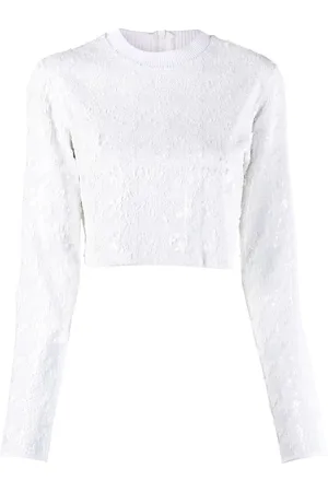 Iceberg Top corto con aplique de lentejuelas