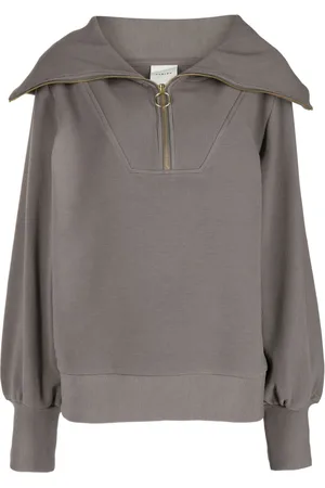 Varley Jersey de canalé con cuello oversize