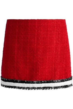 ALICE+OLIVIA Minifalda Rubi deshilachada