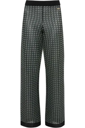 J.W.Anderson Pantalones a cuadros con placa del logo