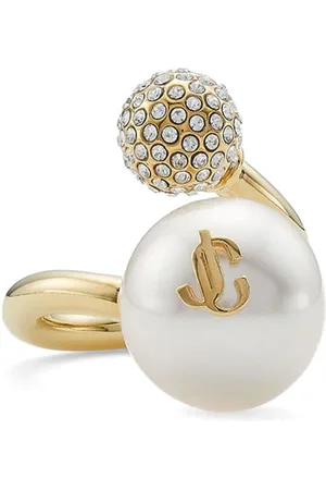 Jimmy Choo Brazalete Auri con placa del logo