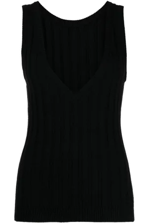 Cashmere In Love Top sin mangas Mara con espalda en V