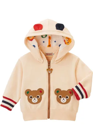 Miki House Chaqueta con capucha y logo bordado