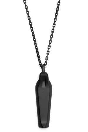 Rick Owens Collar de cadena con logo grabado