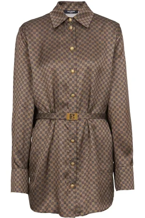 Balmain Camisa con monograma estampado