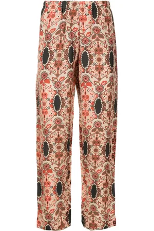 AMIR SLAMA Pantalones rectos con estampado gráfico
