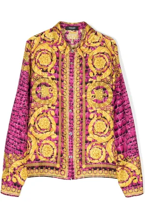 VERSACE Camisa con estampado Barocco Kids
