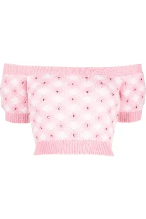 Alessandra Rich Top a cuadros vichy