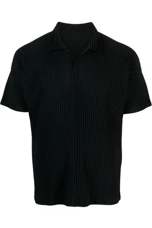 Issey Miyake Polo plisado con manga corta