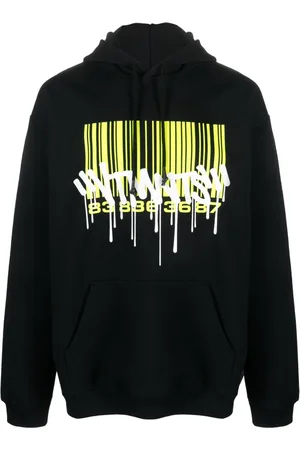 VTMNTS Sudadera con capucha y motivo de código de barras