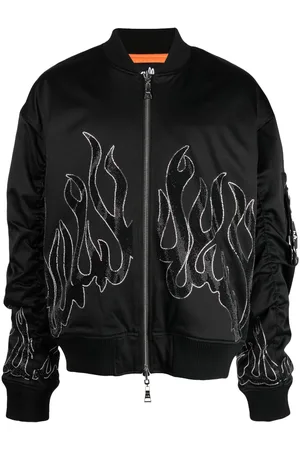 HACULLA Chaqueta bomber con llamas estampadas