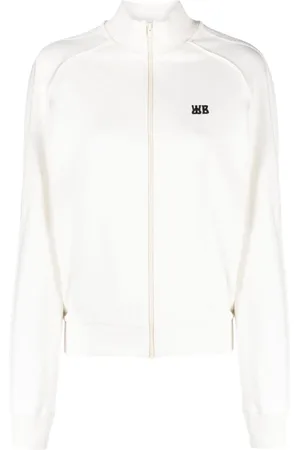 WALES BONNER Sudadera con logo bordado y cremallera