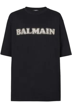 Balmain Camiseta con logo bordado