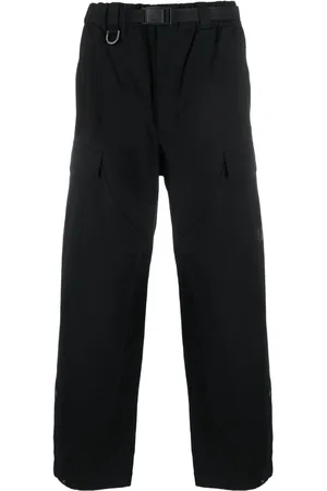 Y-3 Pantalones anchos con cinturón