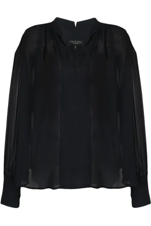 RAG&BONE Blusa oversize con cuello con abertura