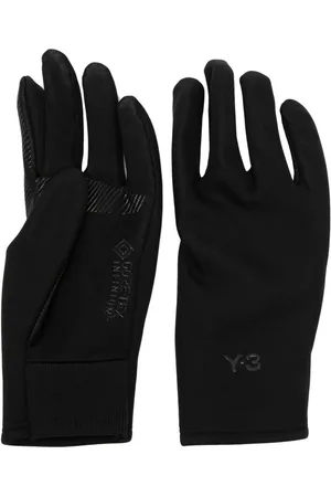 Y-3 Guantes con logo en relieve