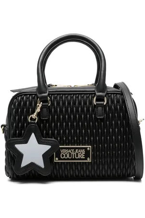 VERSACE Bolso de hombro con placa del logo