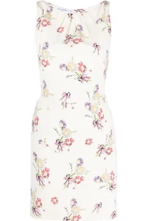 Dior Vestido corto con encaje floral 2010 pre-owned