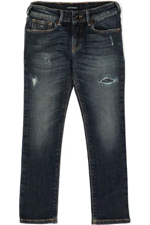 Emporio Armani Vaqueros rectos con efecto envejecido