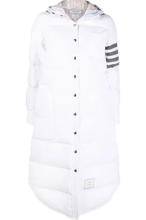 Thom Browne Plumífero con capucha y motivo 4-Bar