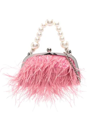 MONNALISA Bolso de mano con detalle de plumas