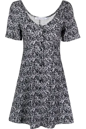 Calvin Klein Vestido corto con estampado abstracto