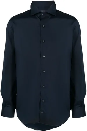 FAY Camisa con cuello italiano
