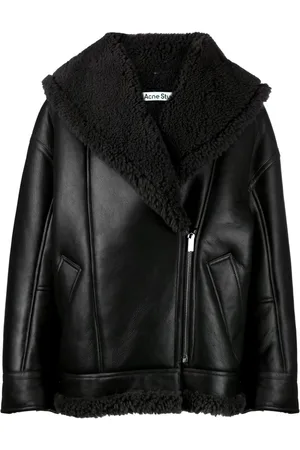 Acne Studios Chaqueta biker con cuello esmoquin