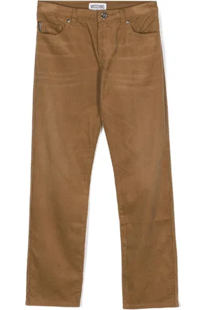 Moschino Pantalones rectos con logo bordado