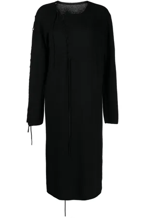 YOHJI YAMAMOTO Vestido midi con lazo