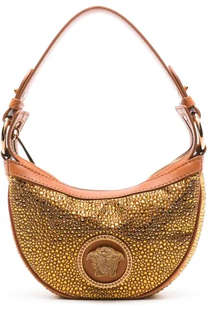 VERSACE Bolso de hombro Repeat con detalles de cristal