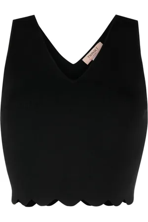 Twin-Set Top corto con cuello en V
