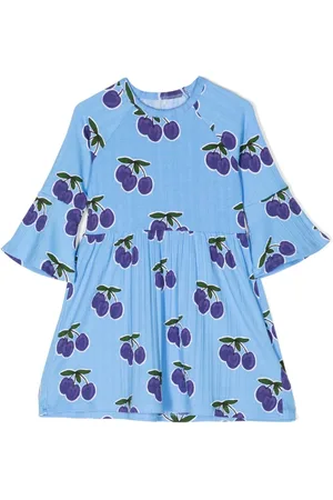 Mini Rodini Vestido plisado con fruta estampada